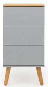 Matt szürke lakkozott komód Tenzo Pont 40 x 43 cm