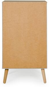 Matt fehér lakkozott komód Tenzo Pont 55 x 43 cm