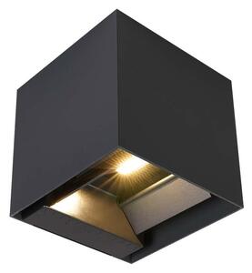 V-TAC 9W COB LED szolár fali sötét szürke lámpa, szenzorral, CCT - SKU 24089