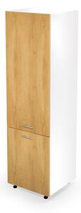 Konyhaszekrény a beépített hűtőhöz Verlene (természetes fa + fehér). 1048707