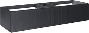 Elita Soho Slim szekrény 160x45.3x31.8 cm Függesztett, mosdó alatti fekete 169481