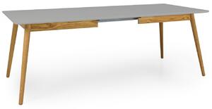 Matt szürke lakkozott összecsukható étkezőasztal Tenzo Pont 160-205 x 90 cm