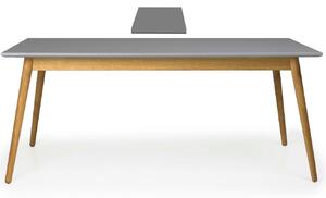 Matt szürke lakkozott összecsukható étkezőasztal Tenzo Pont 160-205 x 90 cm