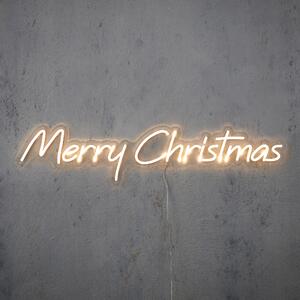Karácsonyi neon fali lámpa fehér - Merry Christmas
