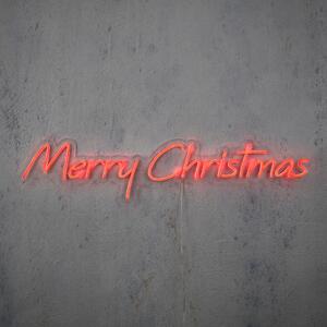 Karácsonyi neon fali lámpa piros - Merry Christmas