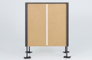 Matt antracitszürke lakkozott komód Tenzo Kapcsoló 80 x 45 cm