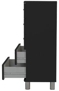 Fekete lakkozott komód Tenzo Malibu 60 x 41 cm II
