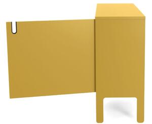 Matt mustársárga lakkozott komód Tenzo Uno 148 x 40 cm
