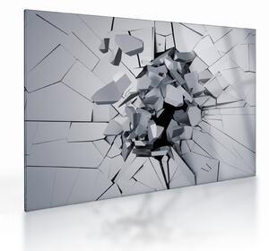 3D absztrakciós kép (üvegen) (70x50 cm)