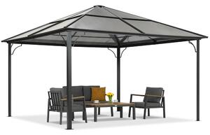 Modern kerti pavilon Santiago 4x4m Garden Point antracyt