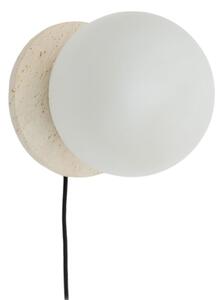 Fehér-krémszínű márvány fali lámpa ø 20 cm Malachi – Kave Home