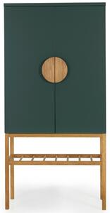 Matt zöld lakkozott komód Tenzo Kanál 80 x 37 cm