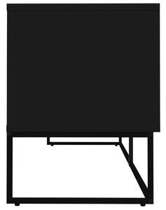 Matt fekete lakkozott TV-asztal Tenzo Lipp 176,5 x 43 cm