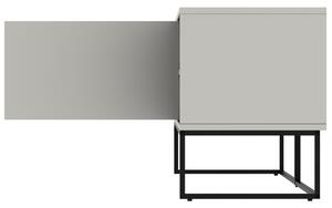 Matt fehér lakkozott TV-asztal Tenzo Lipp 176,5 x 43 cm