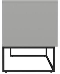 Matt fehér lakkozott TV-asztal Tenzo Lipp 118,5 x 43 cm