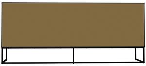 Matt fekete lakkozott komód Tenzo Lipp 176,5 x 43 cm