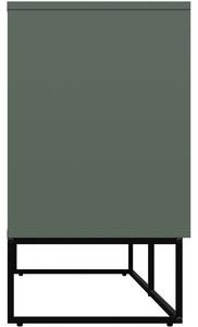 Matt zöldre lakkozott komód Tenzo Lipp I. 176,5 x 43 cm