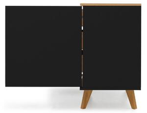 Matt fekete lakkozott komód Tenzo Amelia 109 x 43 cm