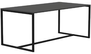 Matt fekete lakkozott étkezőasztal Tenzo Lipp 180 x 90 cm