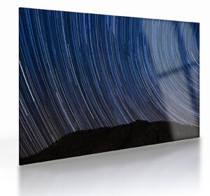 Éjszakai csillagok és az ég képe (üvegen) (70x50 cm)