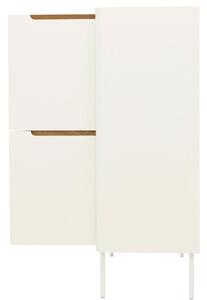 Matt fehér lakkozott komód Tenzo Kapcsoló 90 x 45 cm