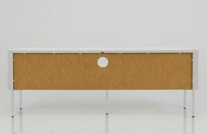 Matt fehér lakkozott TV-asztal Tenzo Kapcsoló 141,5 x 39 cm