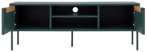 Matt zöld lakkozott TV-asztal Tenzo Kapcsoló 141,5 x 39 cm