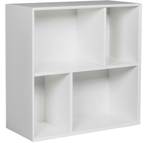 Fehérre lakkozott moduláris könyvespolc Tenzo Z 70 x 32 cm