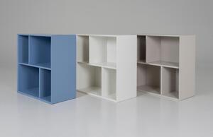 Világosszürke lakkozott moduláris könyvespolc Tenzo Z 70 x 32 cm