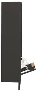 Matt antracitszürke lakkozott falra szerelhető cipőtartó Tenzo Kapcsoló 62 x 30 cm