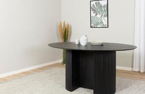 Fekete kőris ovális étkezőasztal Tenzo Rúd 160 x 110 cm