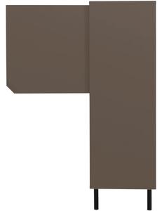 Matt barna lakkozott komód Tenzo Sarok 118 x 43 cm