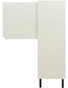 Matt fehér lakkozott komód Tenzo Sarok 118 x 43 cm