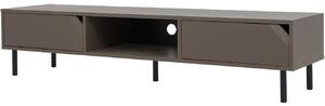 Matt barna lakkozott TV-asztal Tenzo Sarok 176,5 x 43 cm