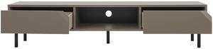 Matt barna lakkozott TV-asztal Tenzo Sarok 176,5 x 43 cm