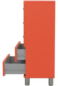 Piros lakkozott komód Tenzo Malibu 60 x 41 cm II