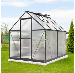 Üvegház LANITPLAST SARANA 6x8 PC 4 mm fekete színű LG4334