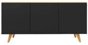 Matt fekete lakkozott komód Tenzo Amelia 162 x 43 cm