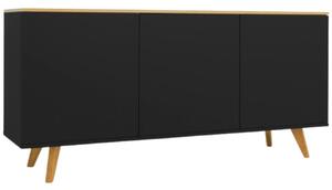 Matt fekete lakkozott komód Tenzo Amelia 162 x 43 cm