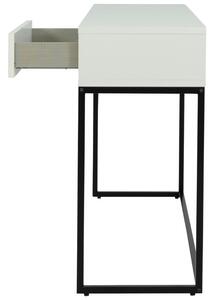 Matt fehér lakkozott fésülködőasztal Tenzo Lipp 118 x 36 cm