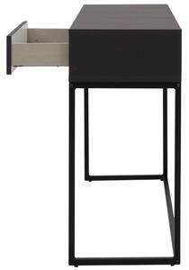 Matt fekete lakkozott fésülködőasztal Tenzo Lipp 118 x 36 cm