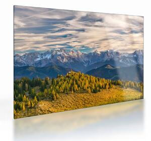 Kép - hegyi panoráma (üvegen) (70x50 cm)