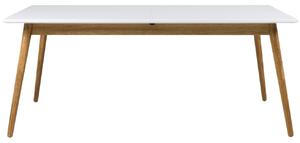 Matt fehérre lakkozott összecsukható étkezőasztal Tenzo Pont 180/240 x 90 cm