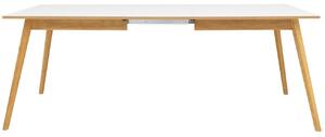 Matt fehér lakkozott összecsukható étkezőasztal Tenzo Dot II. 160/205 x 90 cm