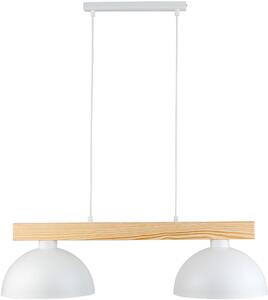 TK Lighting Oslo függőlámpa 2x15 W fehér-fa 4713
