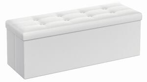 Hosszú tárolós puff, fehér - LSF702V1