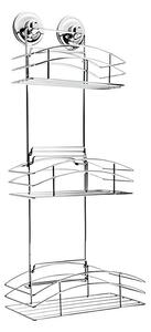 Fúrás nélküli fürdőszobai polc LIVORO 58 cm, ezüst