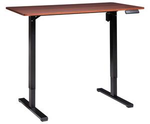 Fekete és sötétbarna elektromosan állítható íróasztal 120 x 60 cm TAVARES
