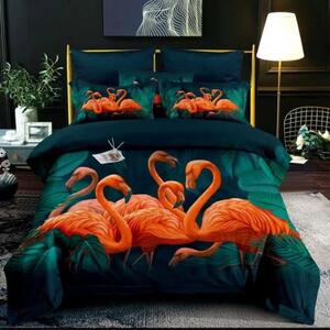 Flamingós Trópusi Mintás Ágynemű