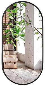 Ovális tükröt a falra OLVANI 80x40 cm fekete kerettel